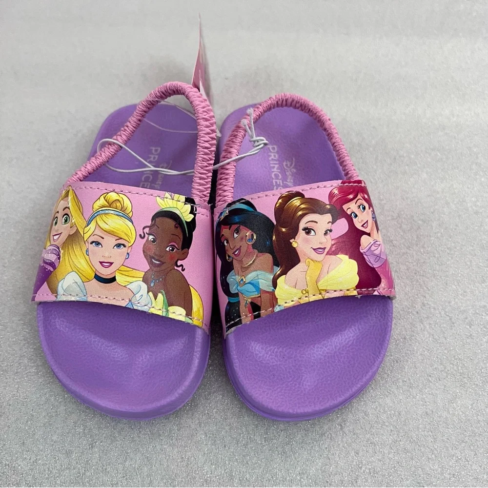 Disney Princess Slide Sandals Toddler Girls Pink size 5/6 - Picture 3 of 8